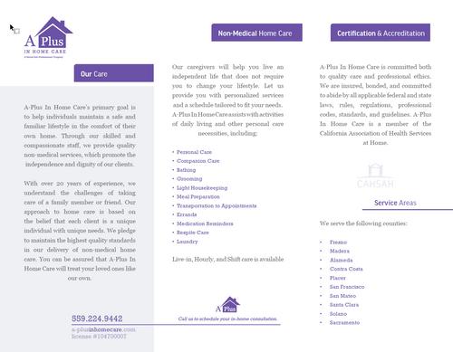 8.5X 11 BROCHURES